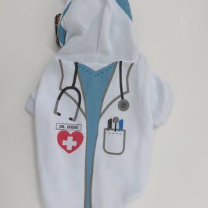 Throw me a Bone Pet Dog Doctor Hoodie Costume
